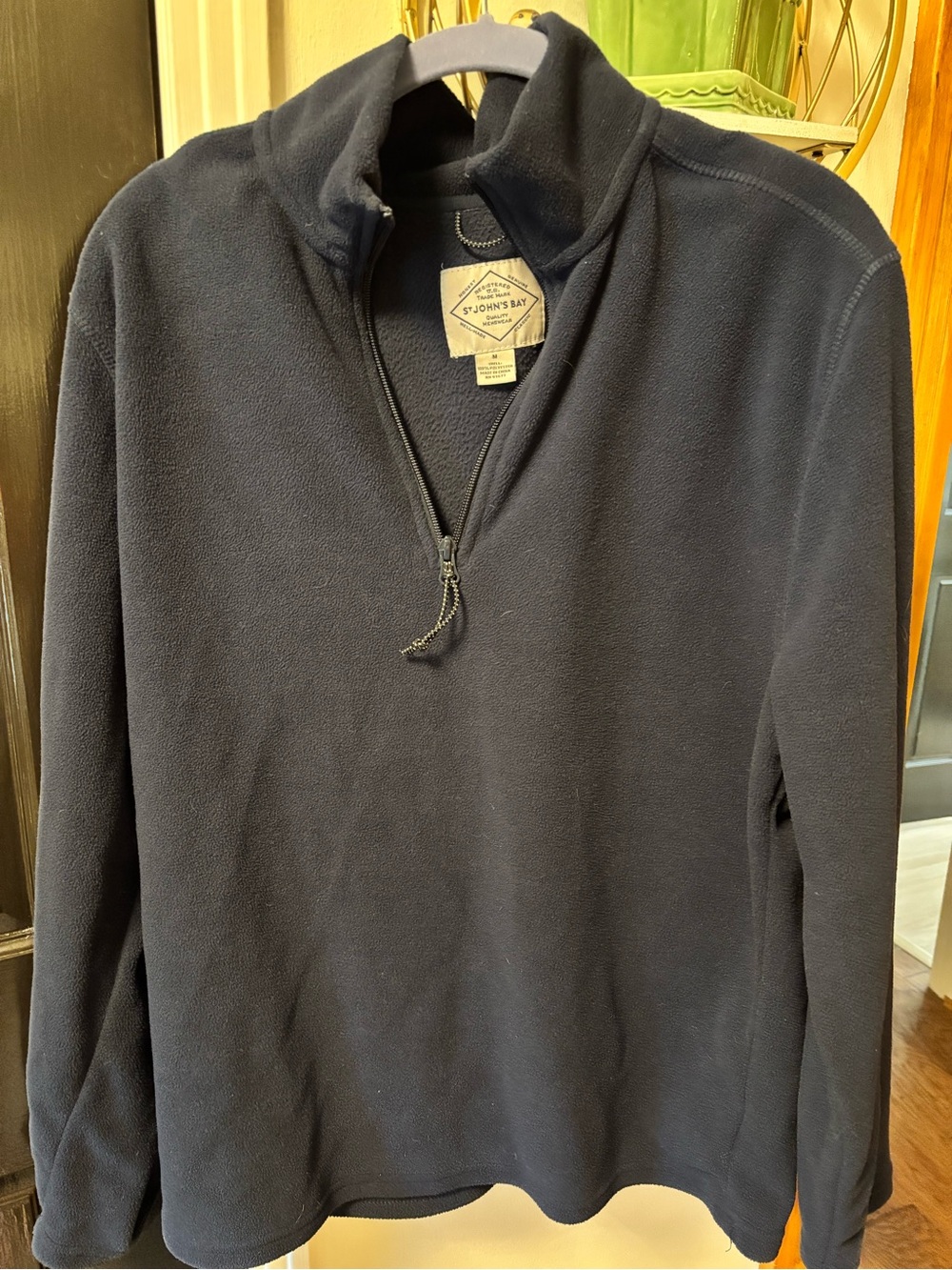 St. John's Bay Men's Navy Half-Zip Fleece Pullover